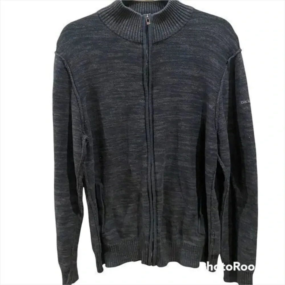 - DKNY men’s zip up sweater